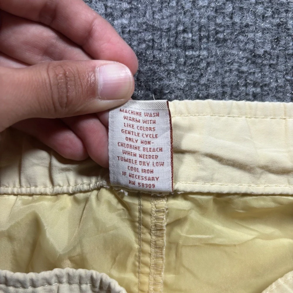 Caribbean Swimwear Board Shorts Mens Medium Beige Embroidered Fish Swim Trunks